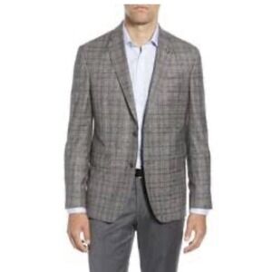 Ted Baker Karl SPJ Plaid Blazer Sports Jacket 100% Wool Size 42L